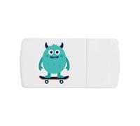 Azeeda 'Monster on Skateboard' Pill Box with Tablet Splitter (PI00040138)