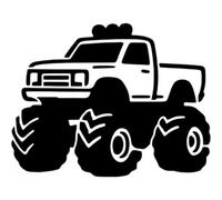 Azeeda 'Monster Truck' Reusable Stencil - Durable Decorative Template for Painting and Spraying on Walls, Tiles, Wood, Fabric & Craft Projects - M (A5) (WS00062994)