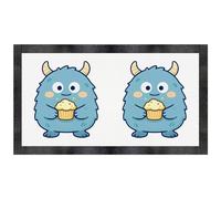 Azeeda 'Monster with Cupcake' Pet Feeding Mat (PM00037108)
