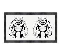 Azeeda 'Monster with Horns' Pet Feeding Mat (PM00035017)