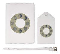 Azeeda 'Moon Cycle' Passport Travel Set - White (PA00044599)