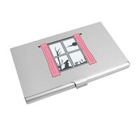 Azeeda 'Moon Gazing Hare Through Window' Business Card Holder/Credit Card Wallet (CH00045534)