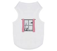 Azeeda 'Moon Gazing Hare Through Window' Pet Dog/Cat T-Shirt, S (PT00147301)