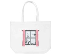 Azeeda 'Moon Gazing Hare Through Window' Tote Shopping Bag For Life (BG00081839)