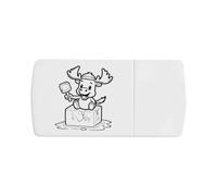 Azeeda 'Moose Carving Ice' Pill Box with Splitter (PI00046470)