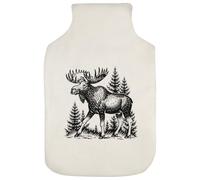 Azeeda 'Moose Standing' Hot Water Bottle Cover (HW00052157)