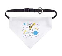 Azeeda 'More Than All The Stars' Pet Bandana - White, S (PD00083191)