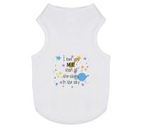 Azeeda 'More Than All The Stars' Pet T-Shirt - White, L (PT00189911)