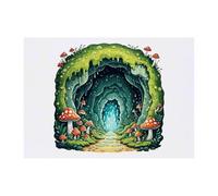 Azeeda 'Mossy Cave Entrance' Temporary Tattoo - A6 (TO00104073)