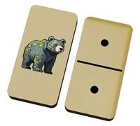 Azeeda 'Mossy Stone Bear' Domino Set & Box (DM00056334)