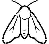 Azeeda 'Moth' Reusable Stencil - Durable Decorative Template for Painting and Spraying on Walls, Tiles, Wood, Fabric & Craft Projects - S (A6) (WS00082537)