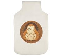 Azeeda 'Mother Barn Owl & Chicks' Hot Water Bottle Cover (HW00044486)