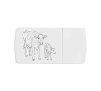Azeeda 'Mother Cow and Calf' Pill Box with Tablet Splitter (PI00042313)
