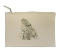 Azeeda 'Mother of Pearl Butterfly' Canvas Clutch Bag/Accessory Case (CL00035252)