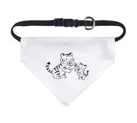 Azeeda 'Mother Tiger & Cub' Pet Bandana - White, S (PD00087473)