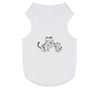 Azeeda 'Mother Tiger & Cub' Pet T-Shirt - White, M (PT00198534)
