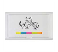 Azeeda 'Mother Tiger & Cub' Sticky Note Ruler Pad (ST00049861)