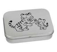 Azeeda 'Mother Tiger & Cub' Storage Tin - 110mm (TT00345632)