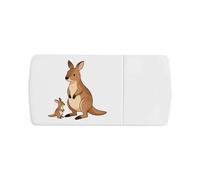 Azeeda 'Mother Wallaby & Joey' Pill Box with Tablet Splitter (PI00040962)