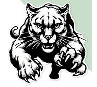 Azeeda 'Mountain Lion Running' Premium Vinyl Decal Sticker - Waterproof, Durable & Easy to Apply - Ideal for Cars, Windows, Bins and More - 720mm (XXL) (DW00170161)