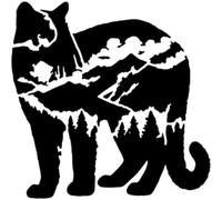 Azeeda 'Mountain Lion Standing' Reusable Stencil - Durable Decorative Template for Painting and Spraying on Walls, Tiles, Wood, Fabric & Craft Projects - M (A5) (WS00059596)