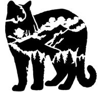 Azeeda 'Mountain Lion Standing' Reusable Stencil - Durable Decorative Template for Painting and Spraying on Walls, Tiles, Wood, Fabric & Craft Projects - XXL (A2) (WS00078668)