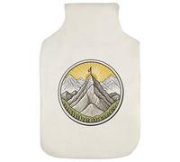 Azeeda 'Mountain Peak with Flag' Hot Water Bottle Cover (HW00049169)