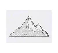 Azeeda 'Mountain Tops' Temporary Tattoo - Water Resistant, Skin-Safe, Non-Toxic Transfer (TO00093669)
