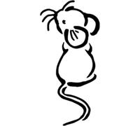 Azeeda 'Mouse' Reusable Stencil - Durable Decorative Template for Painting and Spraying on Walls, Tiles, Wood, Fabric & Craft Projects - S (A6) (WS00063657)