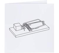 Azeeda 'Mouse Trap & Cheese' Blank Greeting Card (GC00033942)