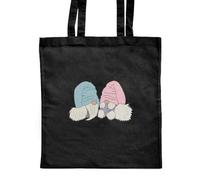 Azeeda 'MR & Mrs Gnome ' Classic Black Tote Shopper Bag (ZB00019933)