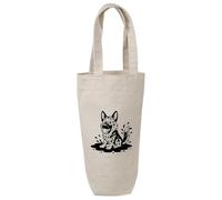 Azeeda 'Muddy German Shepherd' Cotton Wine Bottle Gift/Travel Bag (BL00050601)