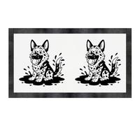 Azeeda 'Muddy German Shepherd' Pet Feeding Mat (PM00038911)