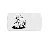 Azeeda 'Muddy Labrador' Pill Box with Tablet Splitter (PI00044024)