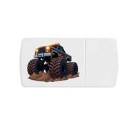 Azeeda 'Muddy Monster Truck' Pill Box with Tablet Splitter (PI00044219)