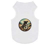 Azeeda 'Muddy Mountain Biker' Pet Dog/Cat T-Shirt, L (PT00181755)