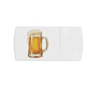 Azeeda 'Mug of Beer' Pill Box with Tablet Splitter (PI00039997)