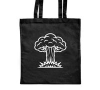 Azeeda 'Mushroom Cloud' Classic Black Tote Shopper Bag (ZB00035252)