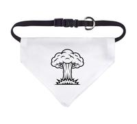 Azeeda 'Mushroom Cloud' Pet Bandana - White, S (PD00086373)