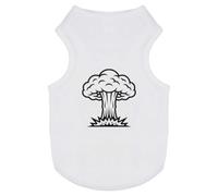 Azeeda 'Mushroom Cloud' Pet T-Shirt - White, S (PT00196325)