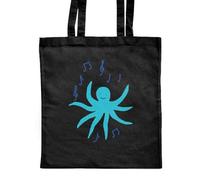 Azeeda 'Musical octopus. ' Classic Black Tote Shopper Bag (ZB00019630)