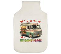 Azeeda 'My Happy Place Burger Van' Hot Water Bottle Cover (HW00043414)
