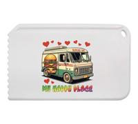 Azeeda 'My Happy Place Burger Van' Plastic Ice Scraper (IC00045035)