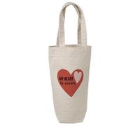 Azeeda 'My Heart Is Yours' Cotton Wine Bottle Gift/Travel Bag (BL00046514)