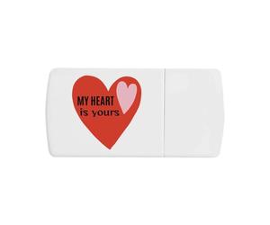 Azeeda 'My Heart is Yours' Pill Box with Tablet Splitter (PI00039927)