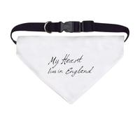 Azeeda 'My Heart Lives In England' Pet Bandana - White, L (PD00087376)