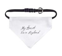 Azeeda 'My Heart Lives In England' Pet Bandana - White, S (PD00087375)