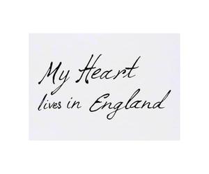 Azeeda 'My Heart Lives In England' Temporary Tattoo - A6 (TO00107511)