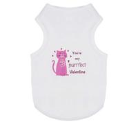 Azeeda 'My Purrfect Valentine' Pet Dog/Cat T-Shirt, M (PT00174350)