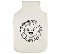 Azeeda 'My Windows aren't Dirty It's My Baby's Art' Hot Water Bottle Cover (HW00042511)